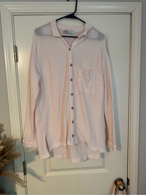 Free People beach better days button up top!